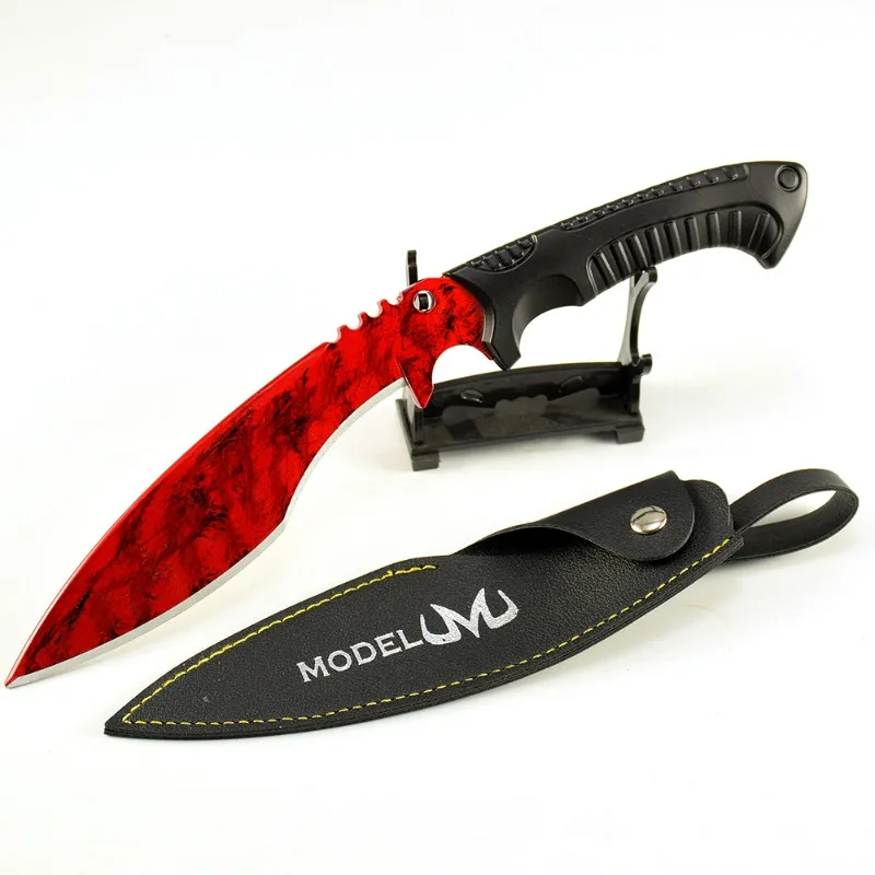 26 سنتيمتر/10.24in الذهاب لعبة الطرفية سلاح نموذج معدني Gurkha سكين أغطية جلد لعبة السيوف زخرفة شاشة لسطح المكتب هدايا للبنين