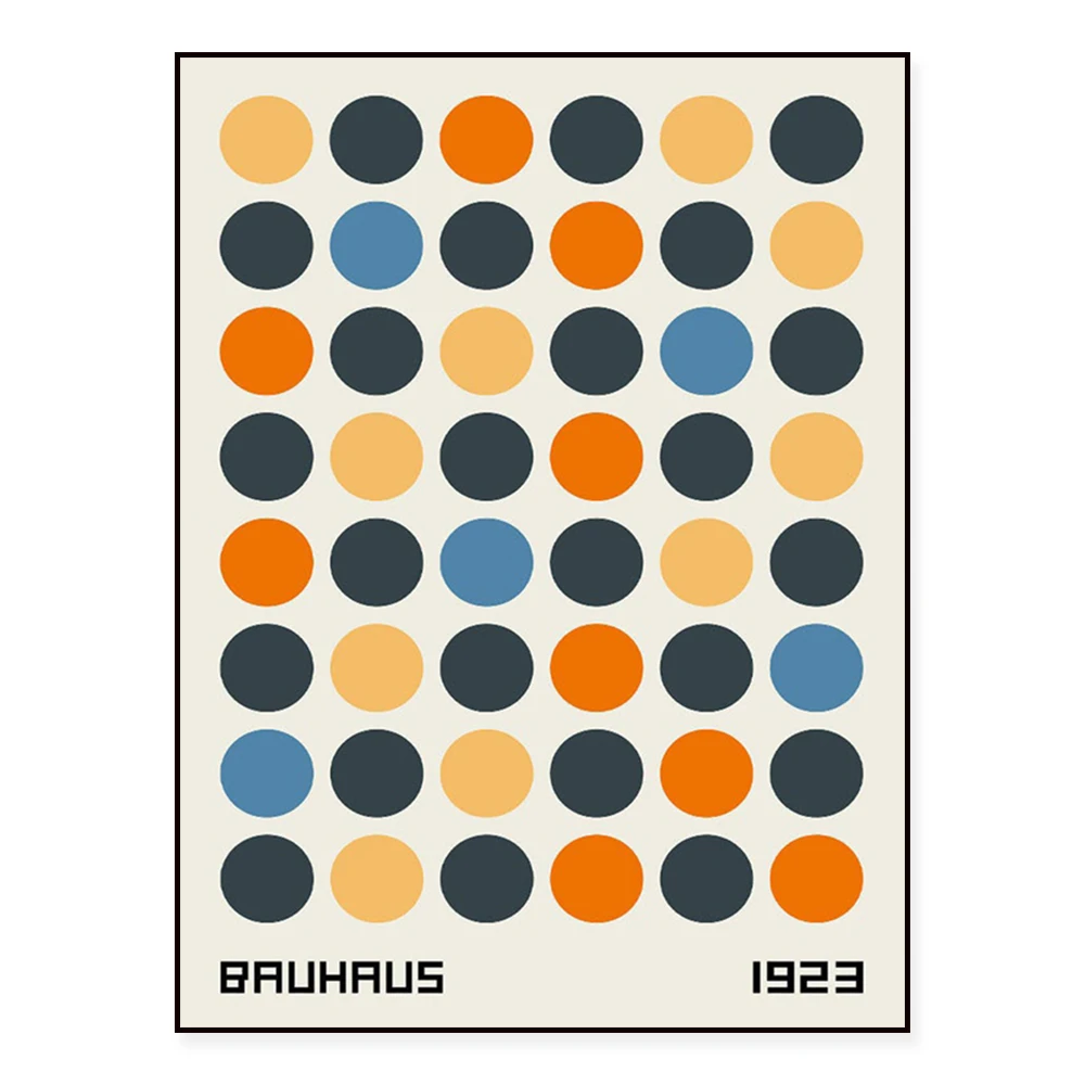 Dots Bauhaus Retro Poster, Bauhaus Graphic Art Poster, Museum Poster, Bauhaus Print, Mid Century Poster, Minimalist Wall Art, D