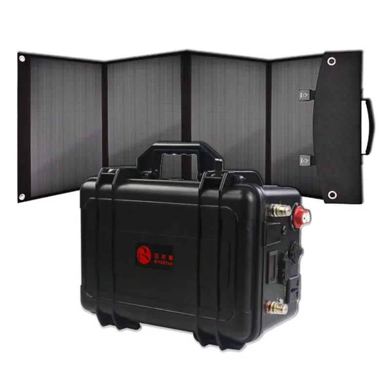 

Customized 110v solar power bank 1500 watts emergency generator with panel 100W