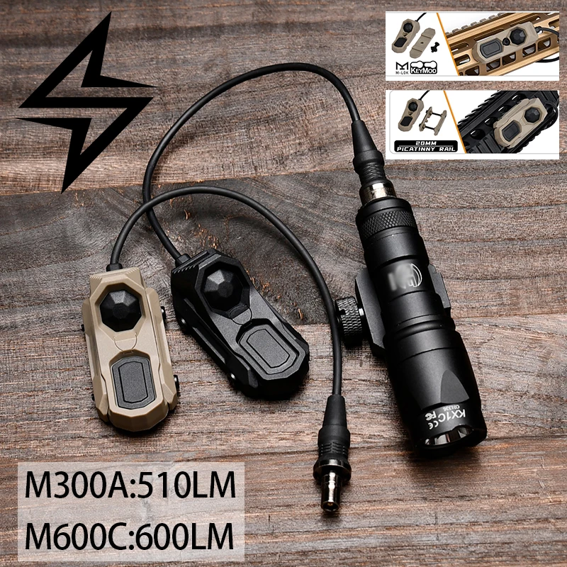 SureFire linterna táctica M300/M600 AXON doble función, interruptor