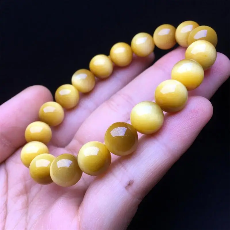 10MM Natural Gold Tiger Eye Stone Bracelet Handmade Fortune Energy Mineral Woman Amulet Jewelry Gift 1PCS