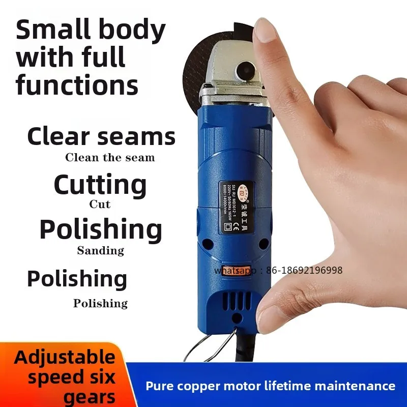 

Multi-Function Small Angle Grinder – Adjustable Speed for Cutting, Polishing, Tile Cleaning & Seam Work​
