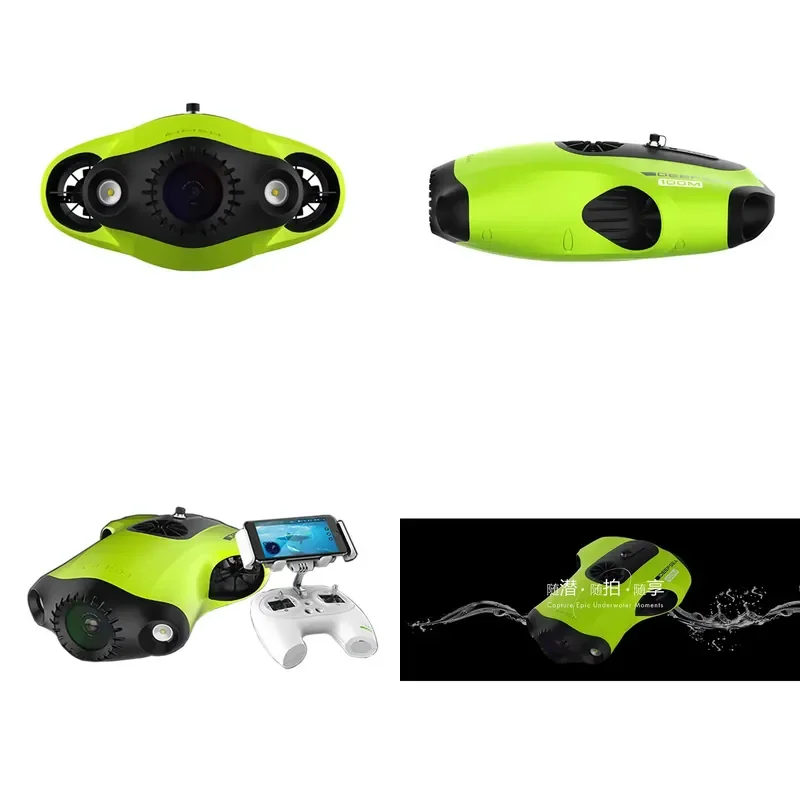 Water Scooter With Integrated Underwater Thermal Camera Used For Underwater Photography And Exploration