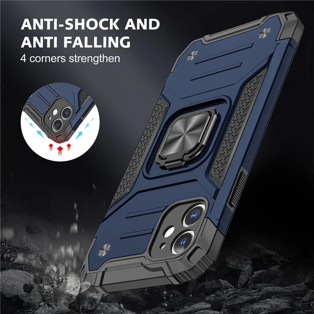 Shockproof Case For iPhone 11 12 13 Pro Max X SE 2020 7 8 6S 6 Plus Hybrid Armor Holder Cover For iPhone 12 Mini XS Max XR