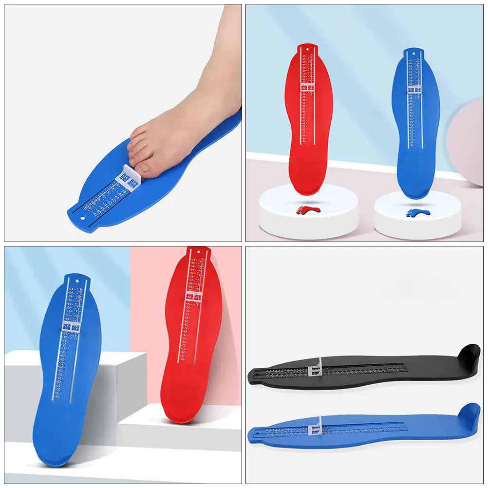 Juego de 3 Reglas para Medir Pies, para Adultos y Niños, Medidor de Talla de Zapatos Preciso, Herramienta Portátil para Medir Pies, Compatible con Tallas UK y EU