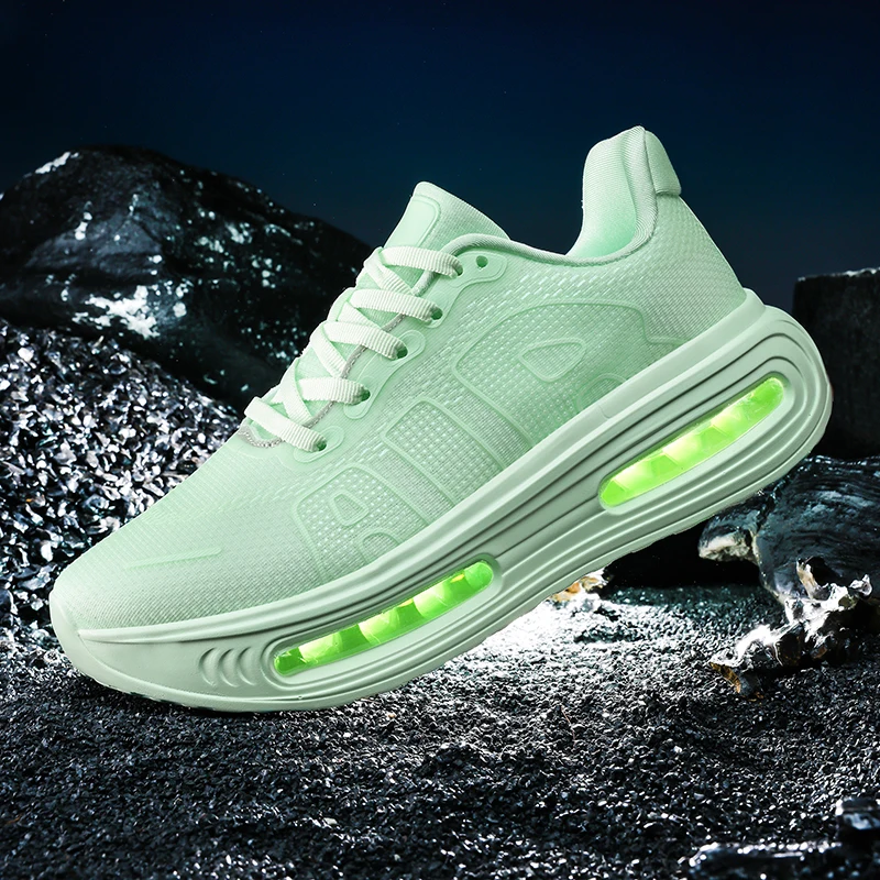 

Новые мужские кроссовки для бега с ночным флуоресцентным эффектом, женские кроссовки с карбоновой пластиной, на шнуровке, с амортизацией, легкие повседневные кроссовки