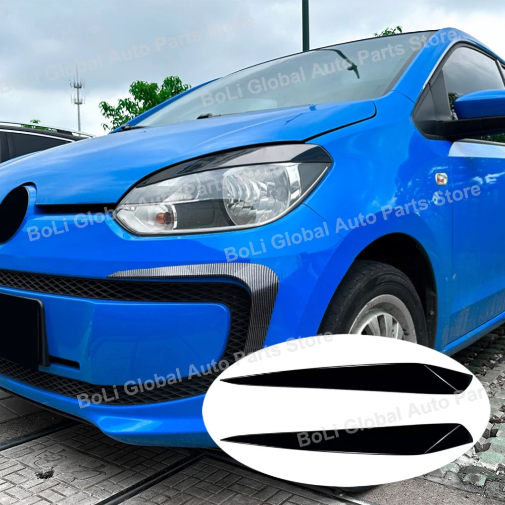 Para Volkswagen VW UP 2011 - 2015 faro delantero ceja faro cubierta embellecedora faro párpado pegatina ceja tira cubierta