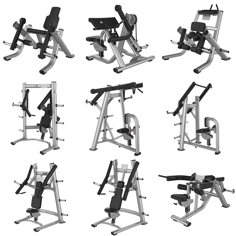 Safety-Features Complete Steel Flat Loaders Set For Working Out Arms Chest Legs Back