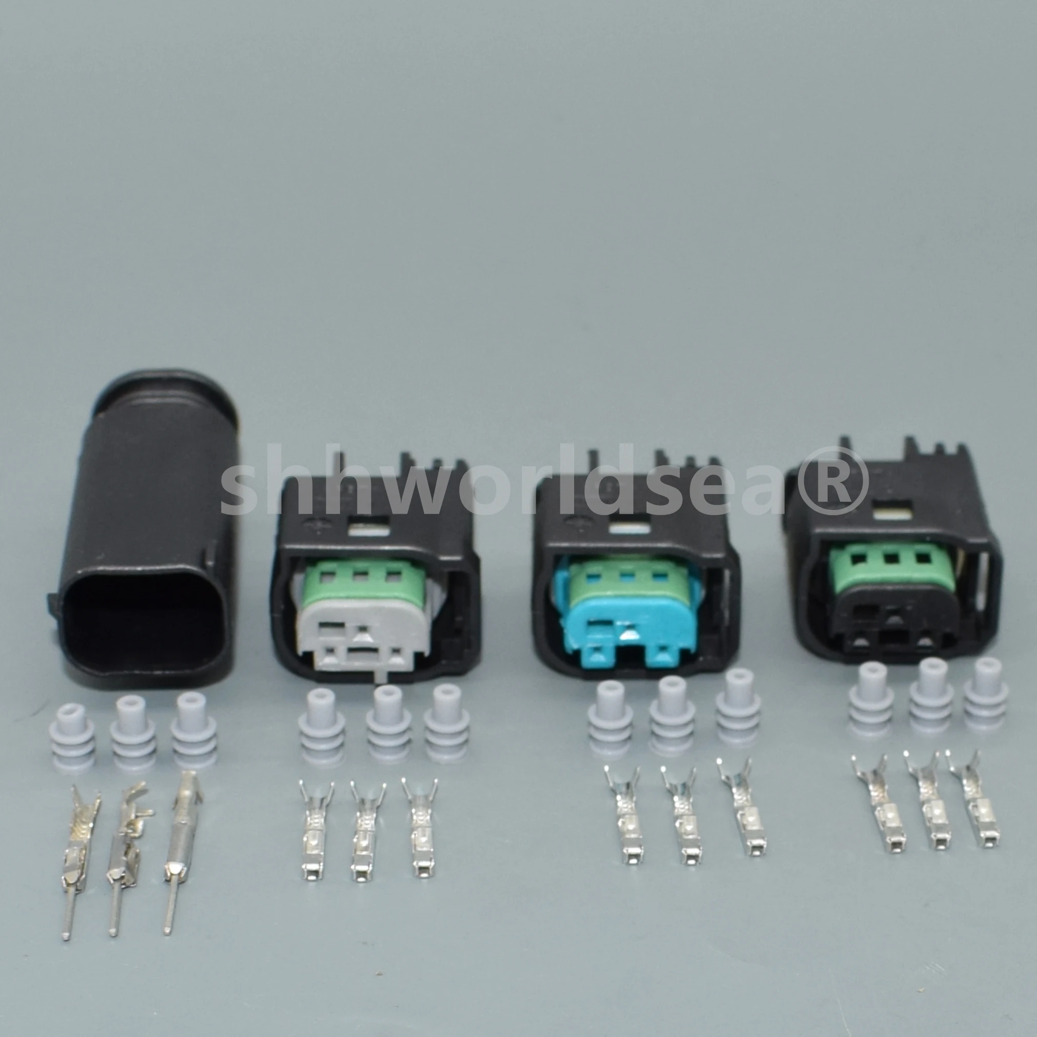 shhworldsea 3 Pin female black switch air pressure sensor plug for Benz BMW Citroen Peugeot 968402-1 1-967642-1