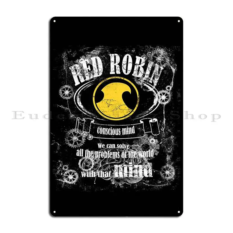 Red Robin Label Whiskey Style Metal Signs Rusty Cinema Club Garage Decoration Character Tin Sign Poster