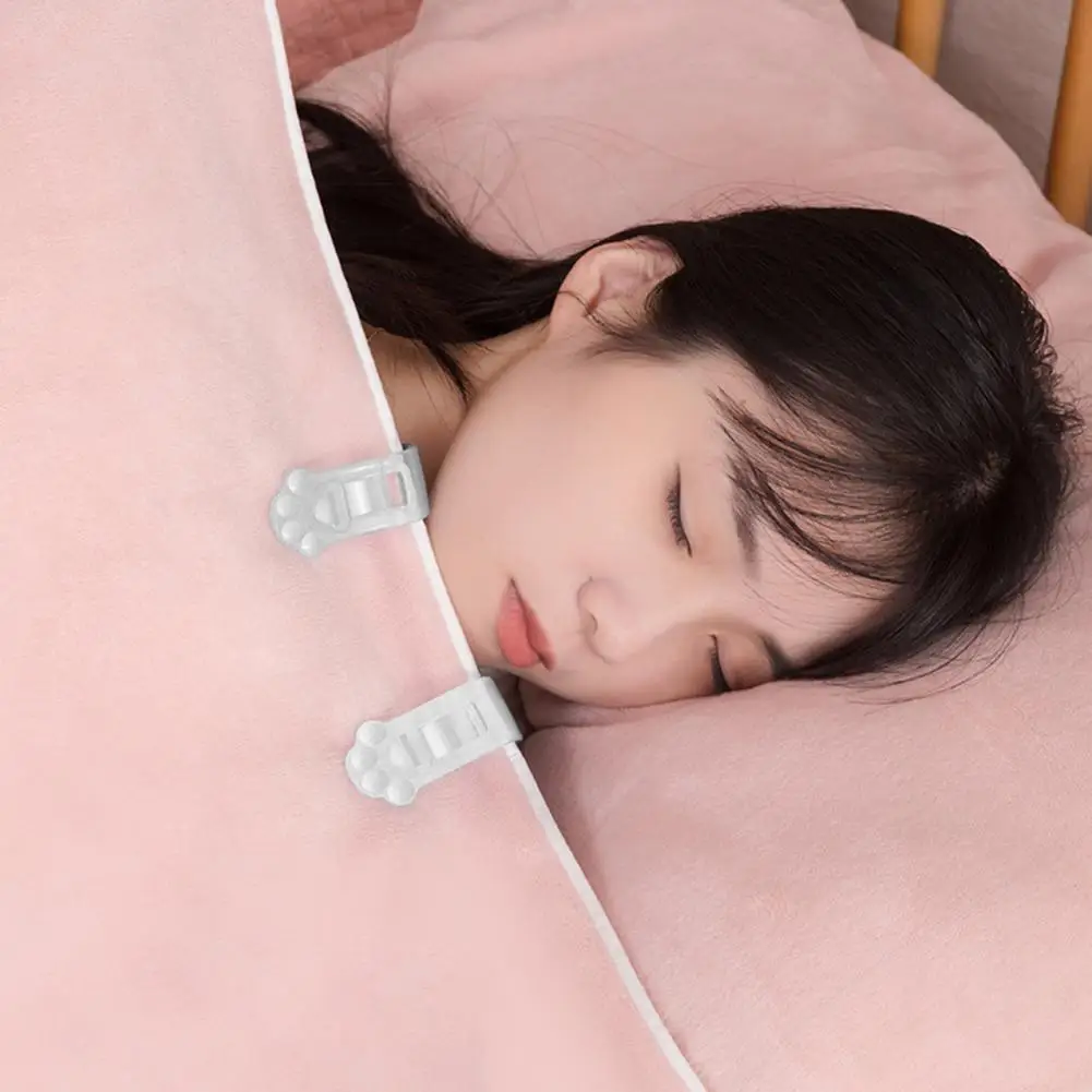 Non-slip Sheet Fastener Non-slip Bedding Supplies Cute Cat Paw Quilt Holder Clips for Duvet Firmly Prevent Slip Secure Bed