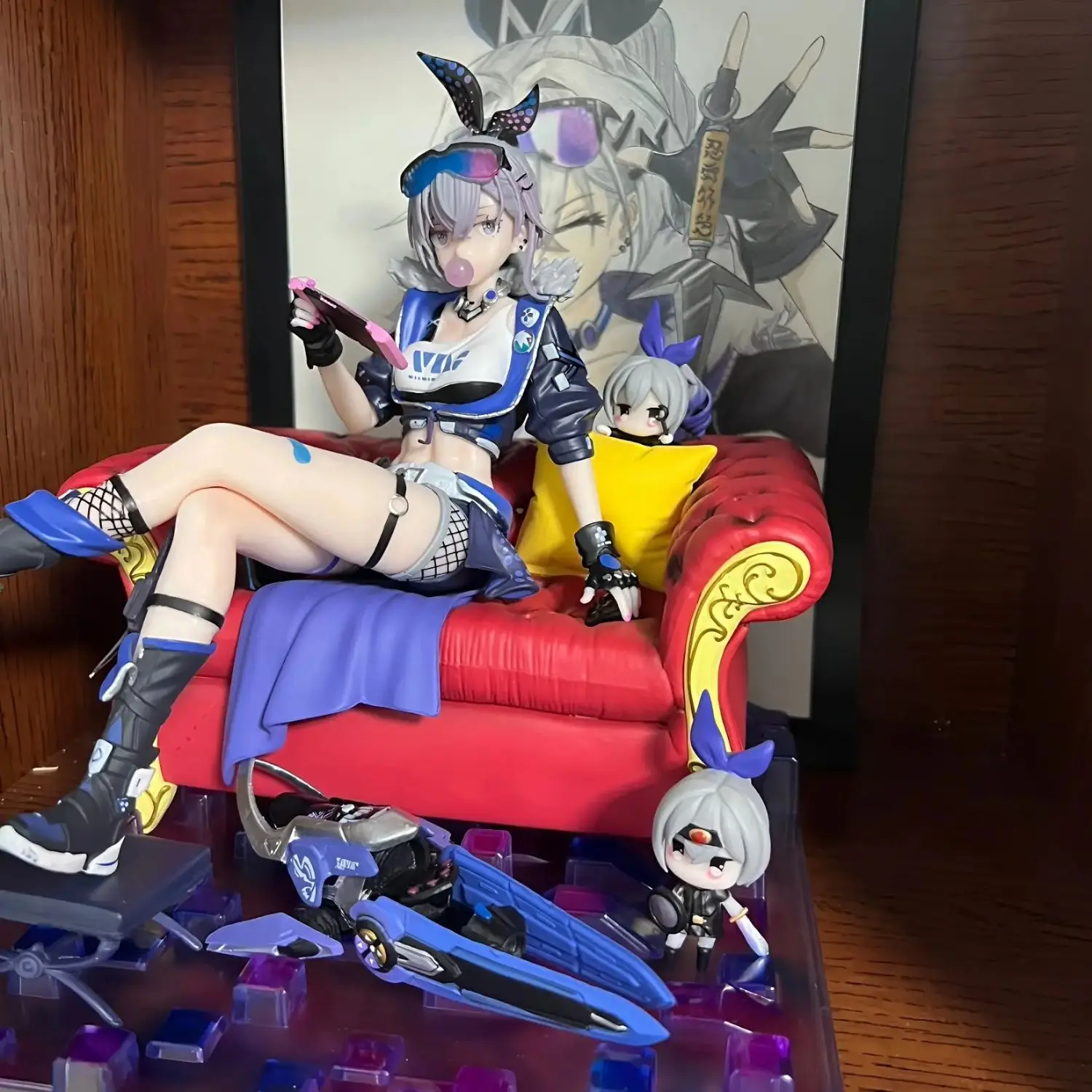 

23cm Hakimi Studio Hanser Silver Wolf Action Figures Silver Wolf Figures Honkai: Star Rail Anime PVC Collection Model Toys Gifts