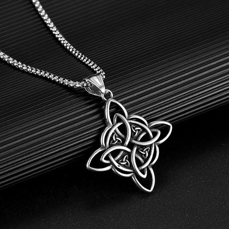 2024 Vintage Viking Celtic Knot Pendant Necklace Personalized Retro Domineering Necklace Pendant for Men