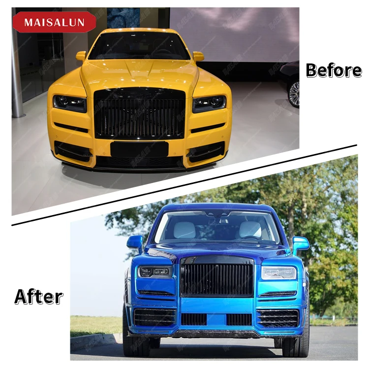 M Style Conversation Kit for  Cullinan 17-19 Dry Carbon Forged Hood Fender Side Skirts Fog Lights Car Autostyling