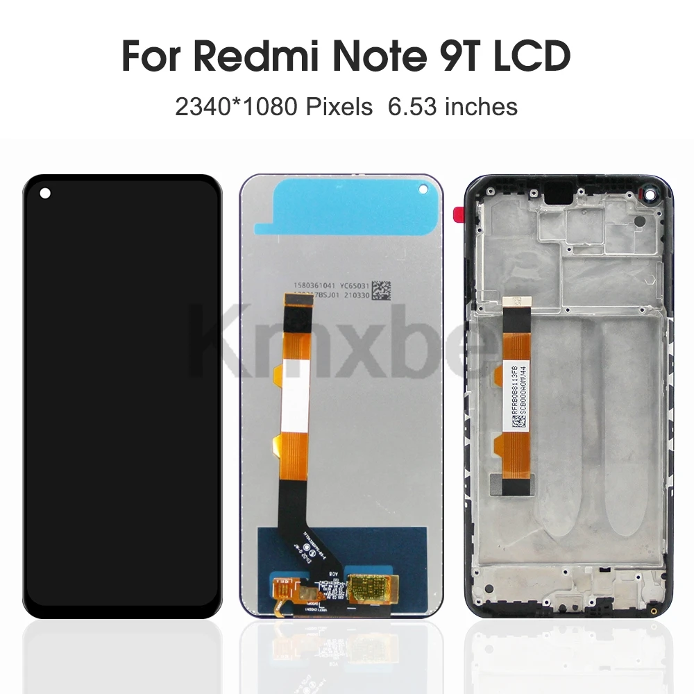 6.53\'\' LCD For Xiaomi Redmi Note 9T M2007J22G J22 Display Touch Screen Digitizer Assembly With Frame For Redmi Note 9 5G LCD