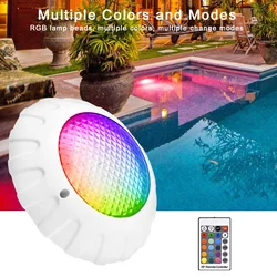 12V LED RGB Diving Light Remote Control Underwater Night Light Garden Pool Light Party Decoration Fountain Pool Light Spotlight