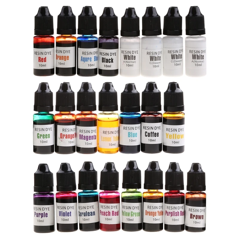 

23 Vibrant Color High Concentrated Alcohol-Based Ink Pigment Epoxy Resin Paint Colour Dye Great for Resin Coaster Making