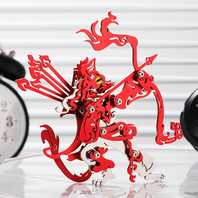 

MOKR King Cat 3D Metal Jigsaw Puzzle Children's Toy DIY Assembly Model Christmas New Year Birthday Gift Education and Training