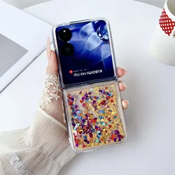 Colorful Gradient Quicksand Glitter Case for Xiaomi MIX Flip Shockproof Fashion Trend Folding Protective Cover Funda
