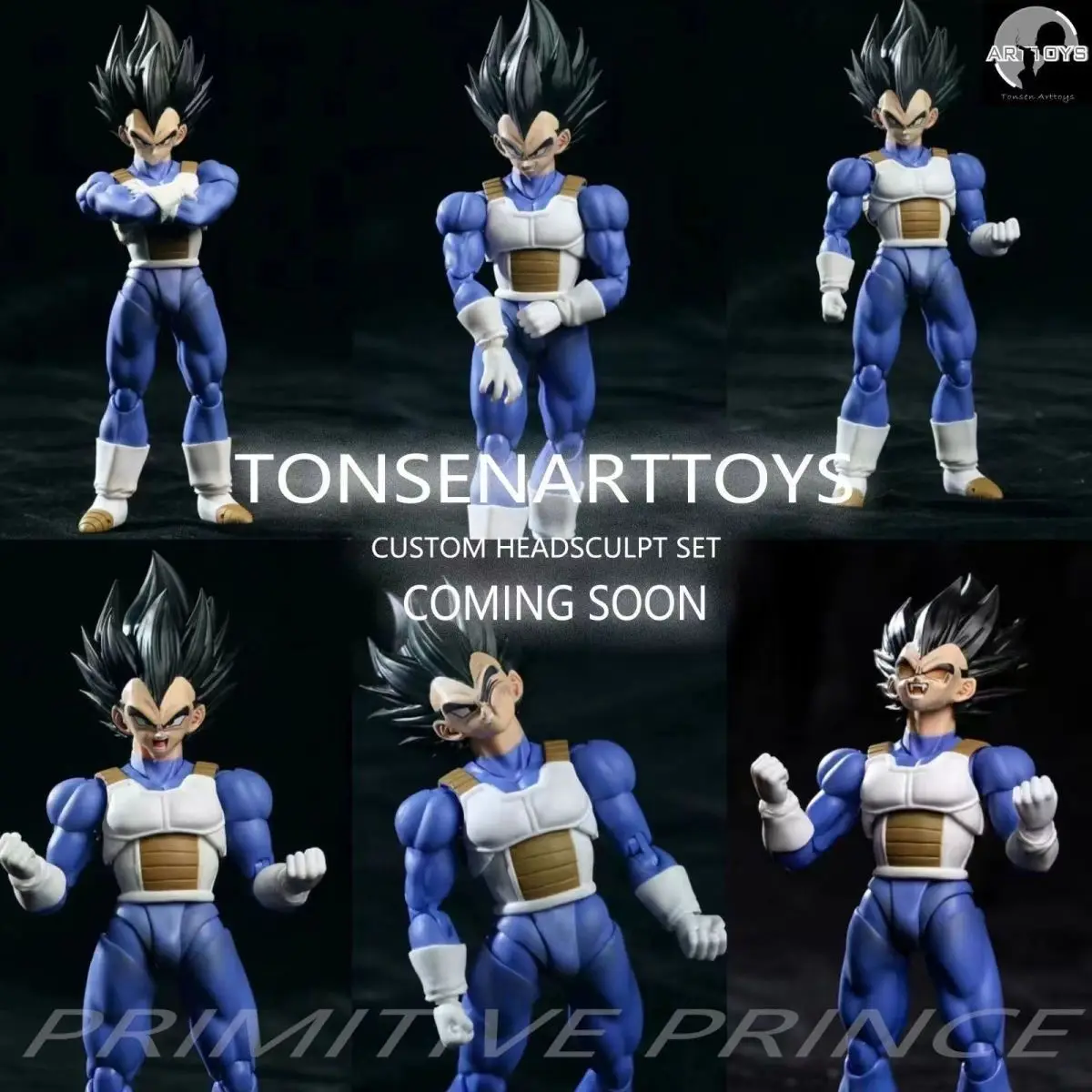 Tonsen arttoys ชุดเจ้าชายดึกดำบรรพ์สำหรับ Bandai demoniacal Fit vegeta HEAD ของเล่นฟิกเกอร์อะนิเมะ brinquedos ของขวัญ