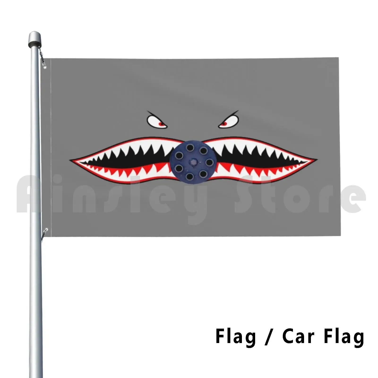 A-10 Warthog Nose Art Shark Mouth W / Gatling Gun Outdoor Decor Flag Car Flag Enigmaticone Nose Art Fighter Jets Planes A 10