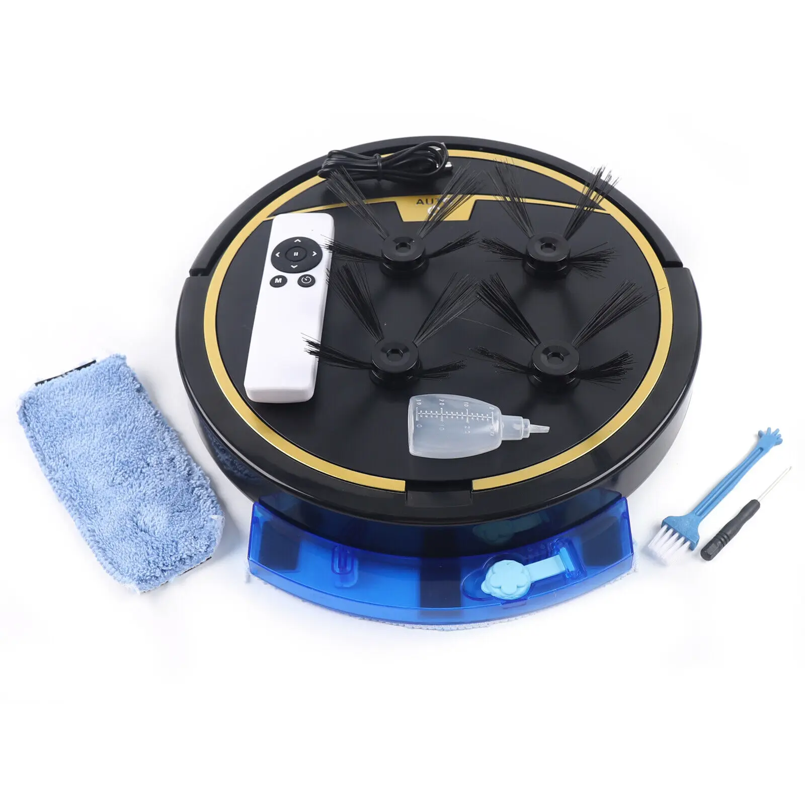 Smart Robot Wet Floor Mop Cleaner Sweep Carpet 3in1 Auto Rechargeable&Water Tank