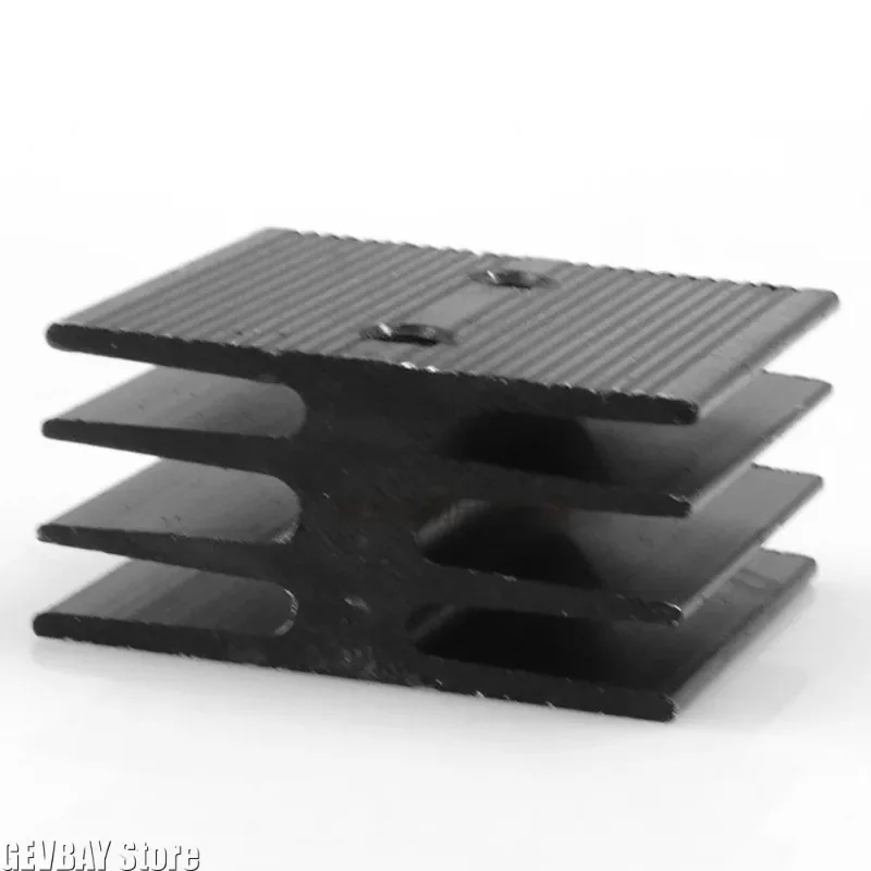 2Pcs 35x35x17mm Aluminum Heat Sink Black Cooling Radiator for 35A KBPC Series Bridge Rectifier