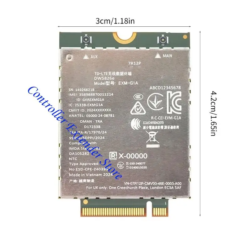 N84B EXM-G1A DW5826E M.2 4G LTEワイヤレスカードモジュールグローバル互換性