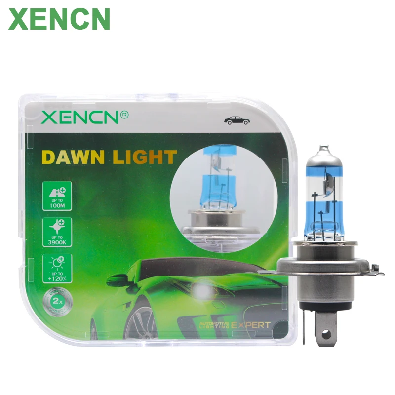 

XENCN Dawn Light H4 9003 HB2 12V 60/55W P43t Halogen HeadLamp 3900K Yellow WhiteLight Up to 120% Vision Original Lamp Bulb, Pair