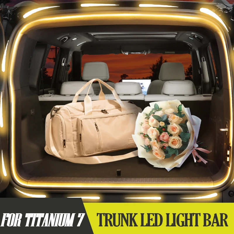 

Светодиодная панель багажника для BYD Leopard 7, титан 7, наружное освещение для кемпинга, без сверления, аксессуары для модификации интерьера