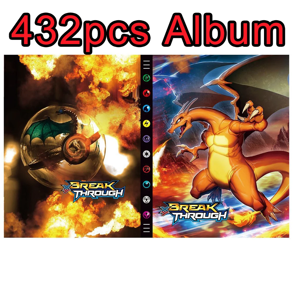 432Pcs Album Pokemon Cards Album Book Cartoon Anime Charizard Game Card VMAX GX EX Holder Collection Folder Kid Cool Toy Gift