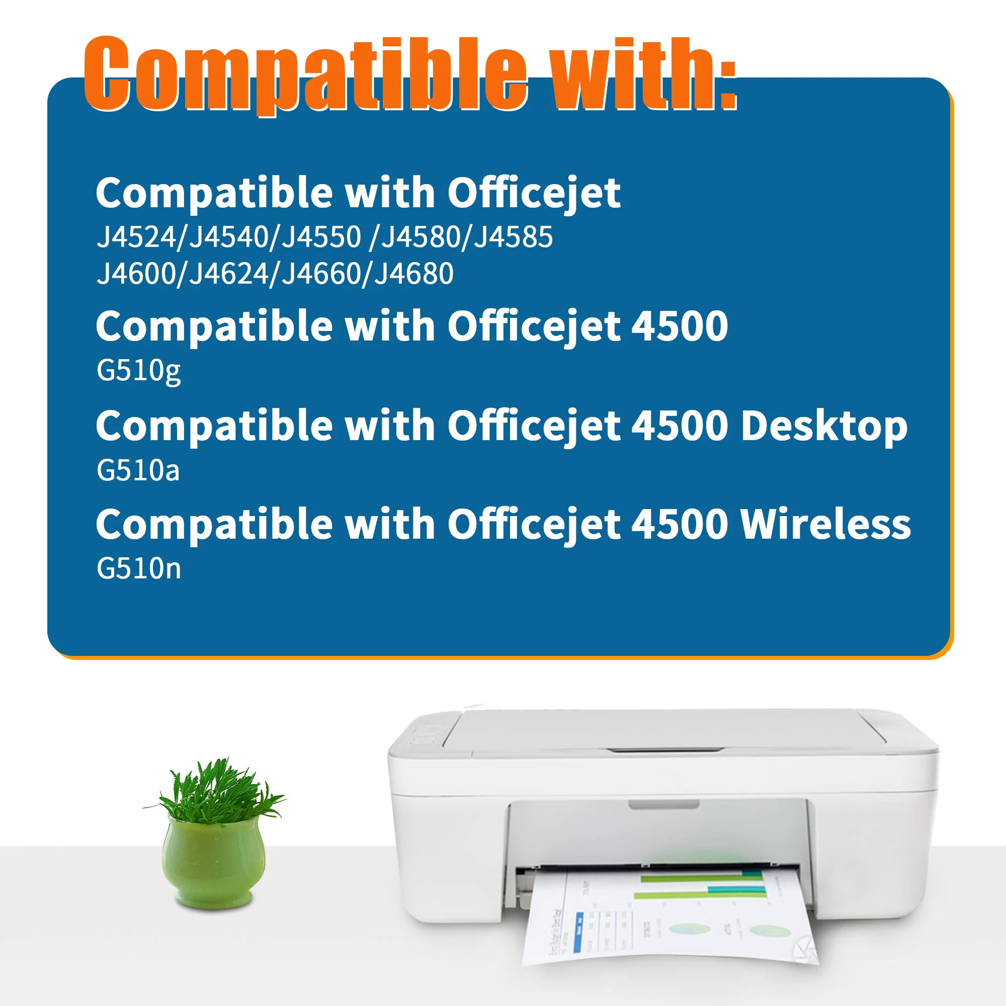 Jhaan 901XL Multipack-2P Tintenpatronen Kompatibel mit HP 901XL für HP Officejet 4500 J4524 J4535 J4540 J4545 J4550 – Detail 2