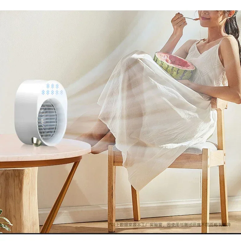 USB Desk Fan Small Personal Table Air Conditioning Fan Strong Wind Quiet Operation Portable Mini Cool Fan for Office Bedroom view 2