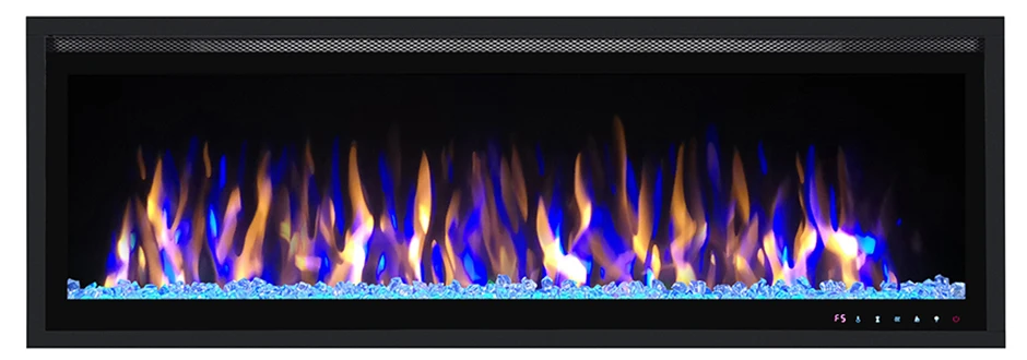 Single-sided Glass 10 Coal Bed Color Wall-mounted Electric Fires Heater Electric Fireplace Decoration