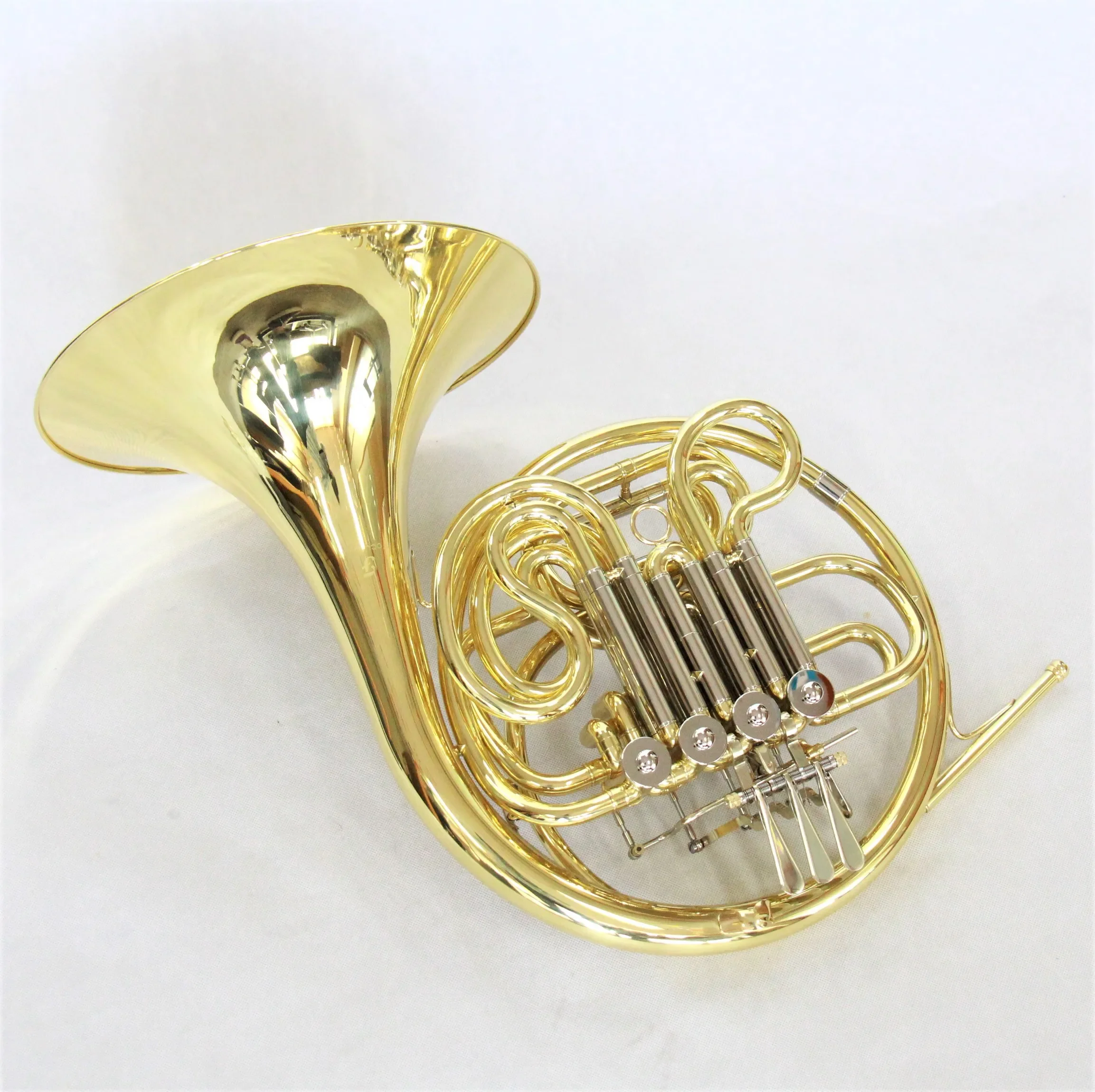 Top grade brass instruments double french horn one piece bell with hard french horn case