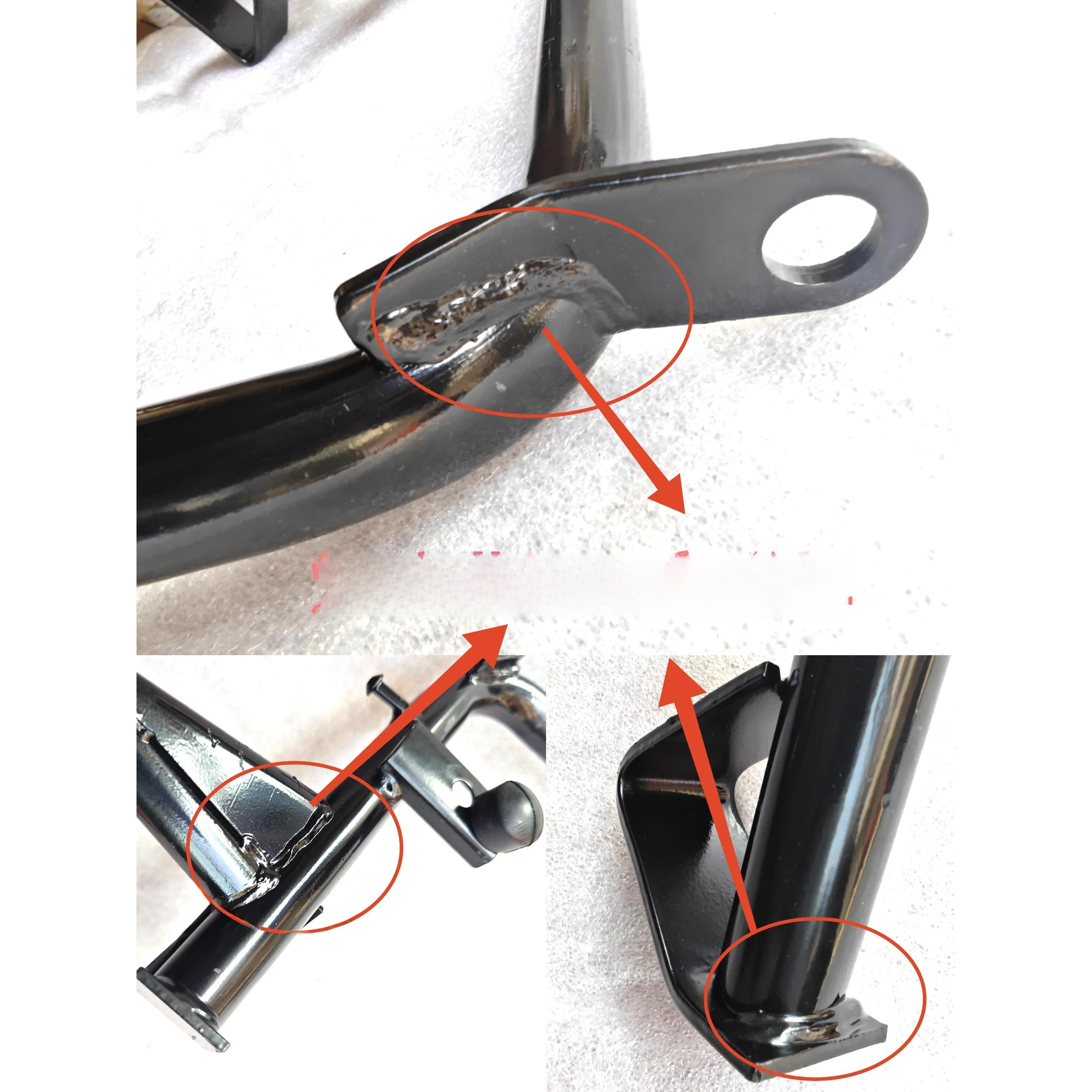 電動車両用ダブルサポートヘビーデューティーバイク改造用厚く硬質鉄素材バイクアクセサリー