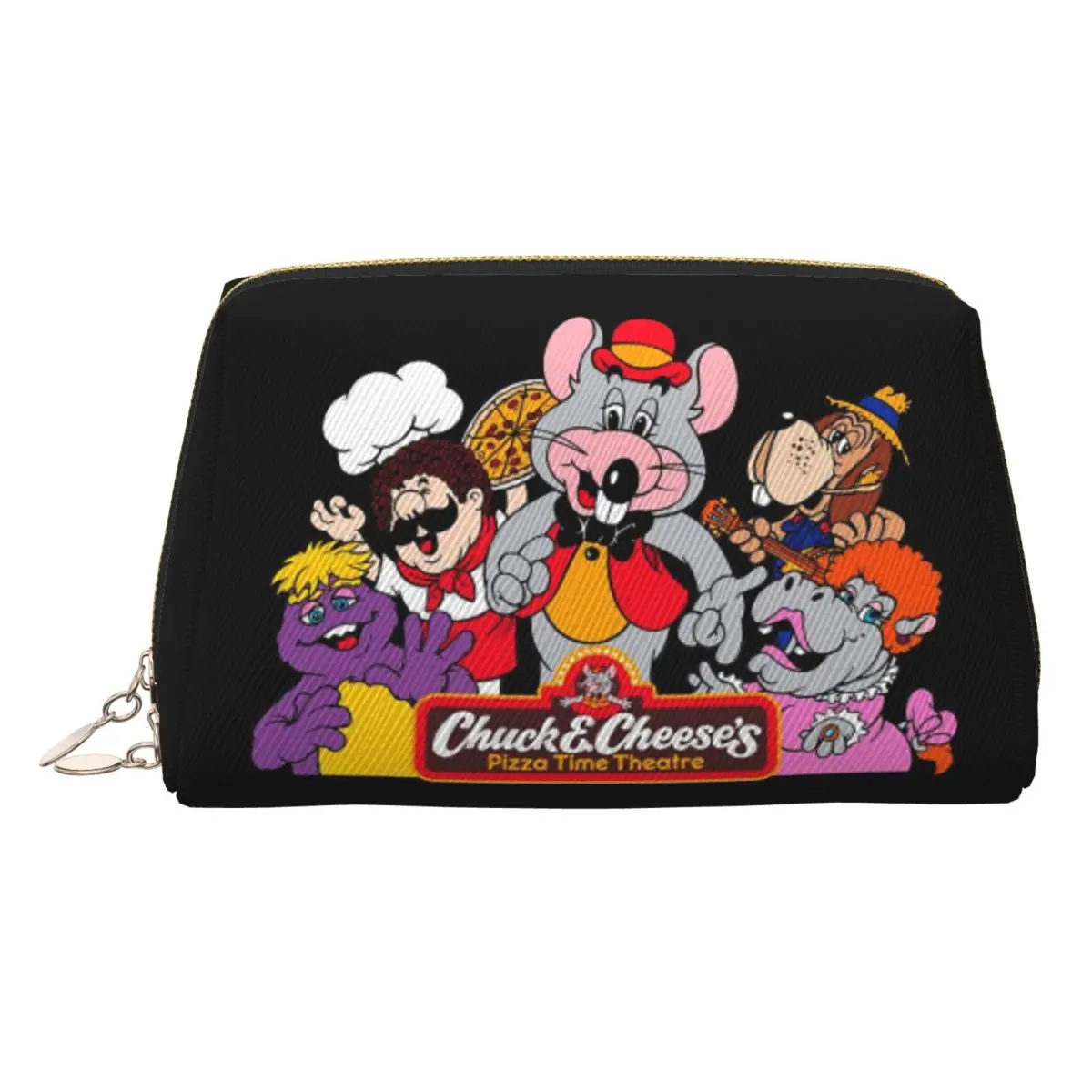 

Chuck E Cheeses Pizza Time Theater Женские косметички Дорожный органайзер для макияжа Чехол для хранения туалетных принадлежностей Dopp Kit Case