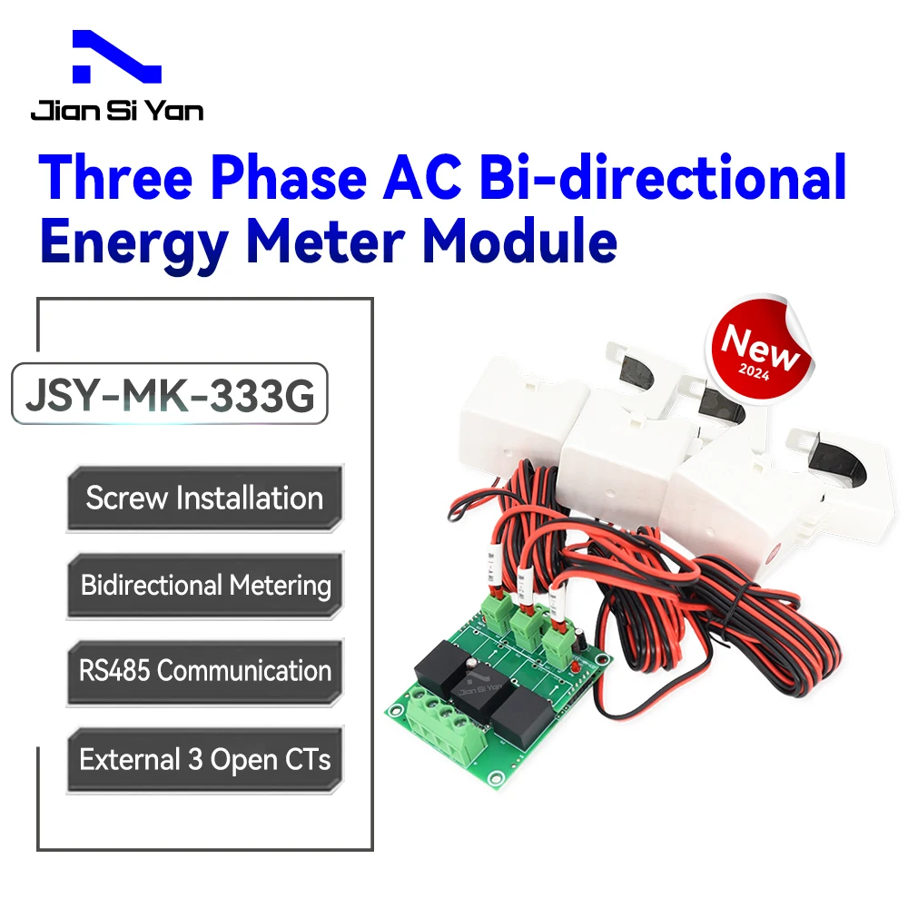 

2024 New jsy-mk-333g 500A AC Three Phase RS485 Bidirectional Power Energy Meter Module