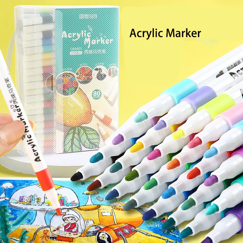 water based paint pen acrilico marcador mao ledger marker cor graffiti pintura faca voce mesmo 12 pcs 24 pcs 36 pcs 48 pcs 01