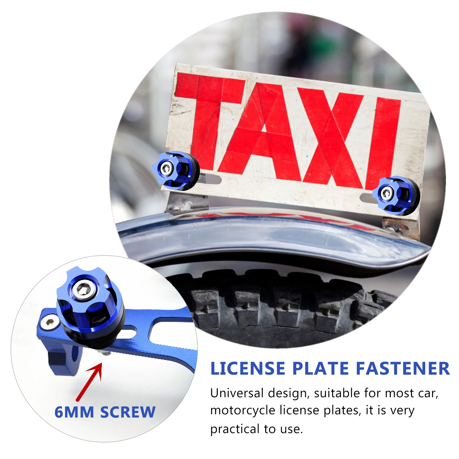 

Balance Bracket Screws Motorcycle Accessories License Plate Bolts Licence Aluminum Alloy