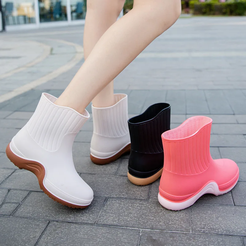 

Water Boot Woman Anti-slip Rain Boots for Women Raining Shoes Womens Rubbers Waterproof Gumboots Ladies Offer Rainrainwater Gum