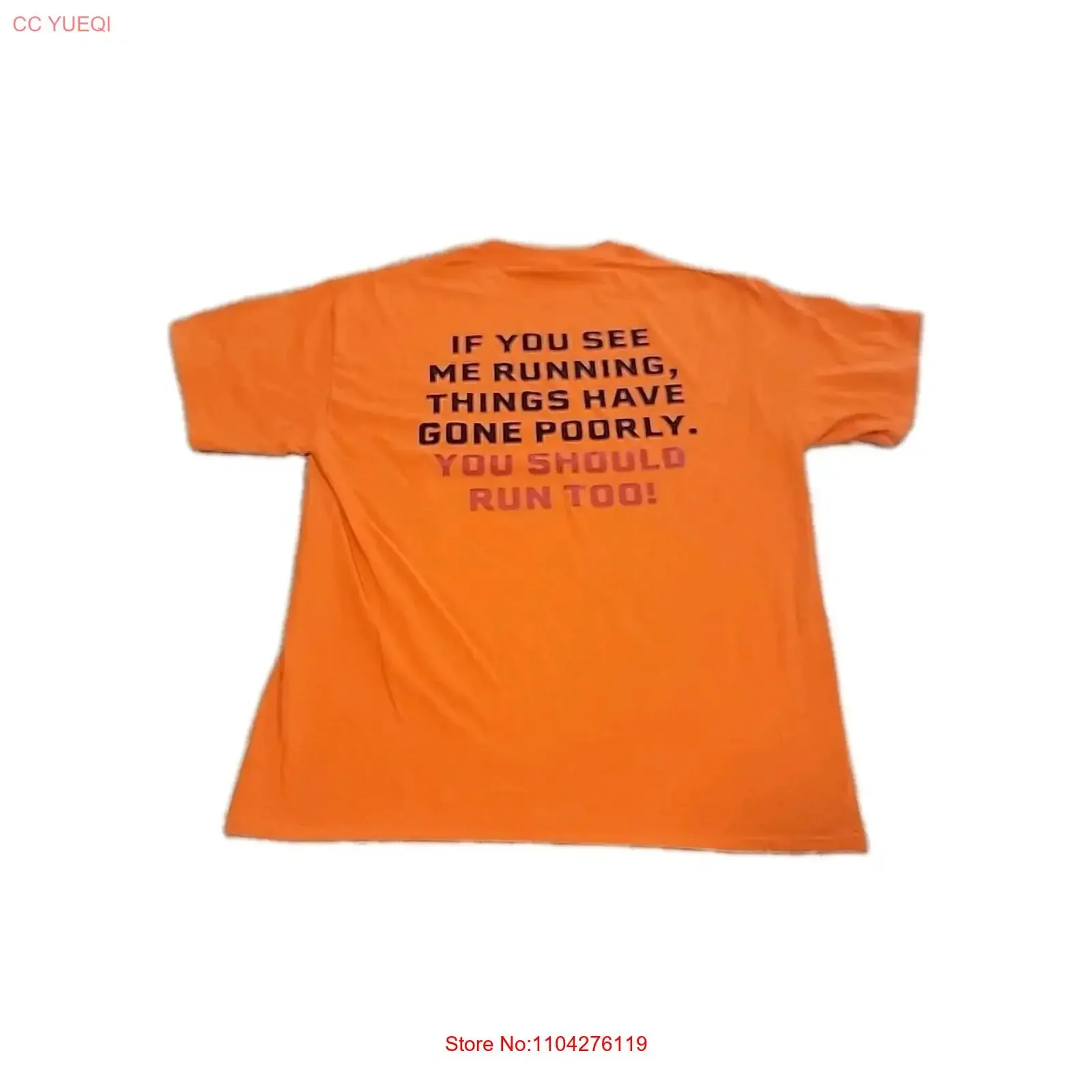 Armed American Supply Orange Hi Vis Large T Shirt Hunting Military vintage Washed Top For Everyday Wear Soft Breathable