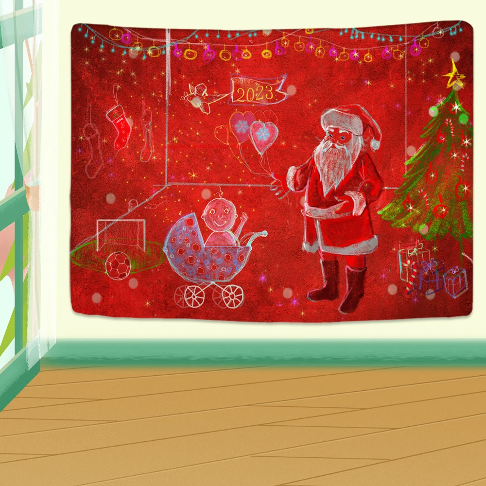 

Рождественский гобелен "Снеговик" Новогодний гобелен, Декор для дома, лидер продаж, декор для стен