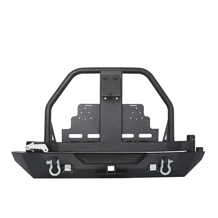 

Heavy Duty Rear Bumper With Spare Tire Carrier & Oil Drum Carrier for Jeep Wrangler JK