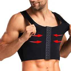 Gilet toracico da uomo Fasciatura toracica per il sudore Intimo attillato Shaper per il corpo Corsetto Cintura di supporto Compressione toracica Postura corretta