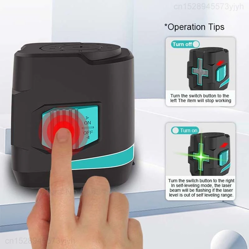 Youpin Mileseey-nivelador láser L62R de 2 líneas, herramienta de nivelación láser de línea cruzada, línea Horizontal y haz verde rojo, autonivelante Vertical