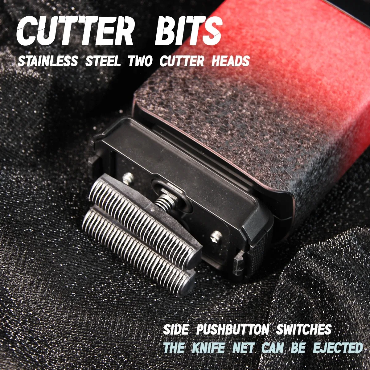 BRDCLIP Electric Hair Trimmer 201 Professional Men's Shaver 7500RPM Floating Double Knife Net LCD Digital Display Beard Trimmer