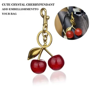 Zakol-Key Cherry Red Cherry for Men and Women, Fruits, Cherries, Pendant, Keychain, Jewelry, Bag Accessories, Gift, Summer Fashion 10 Main Sales Gift for Man - №5