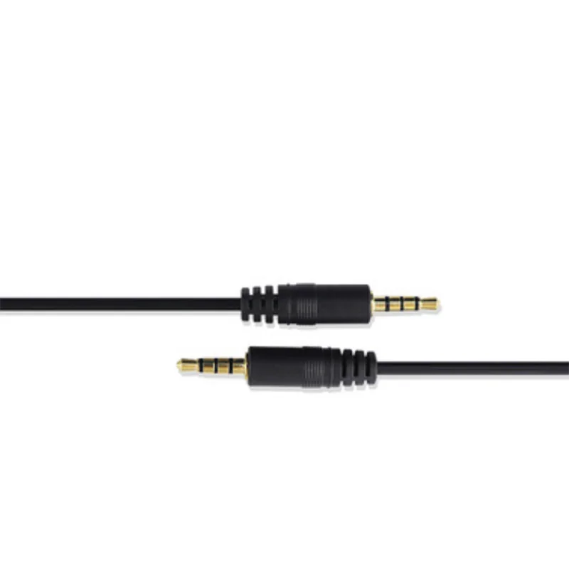 1 stücke 3,5 bis 3,5mm Buchse Audio-Verlängerung kabel Stecker zu Stecker Stereo Aux 4-poliger Kabel adapter für Auto Kopfhörer Lautsprecher vergoldet