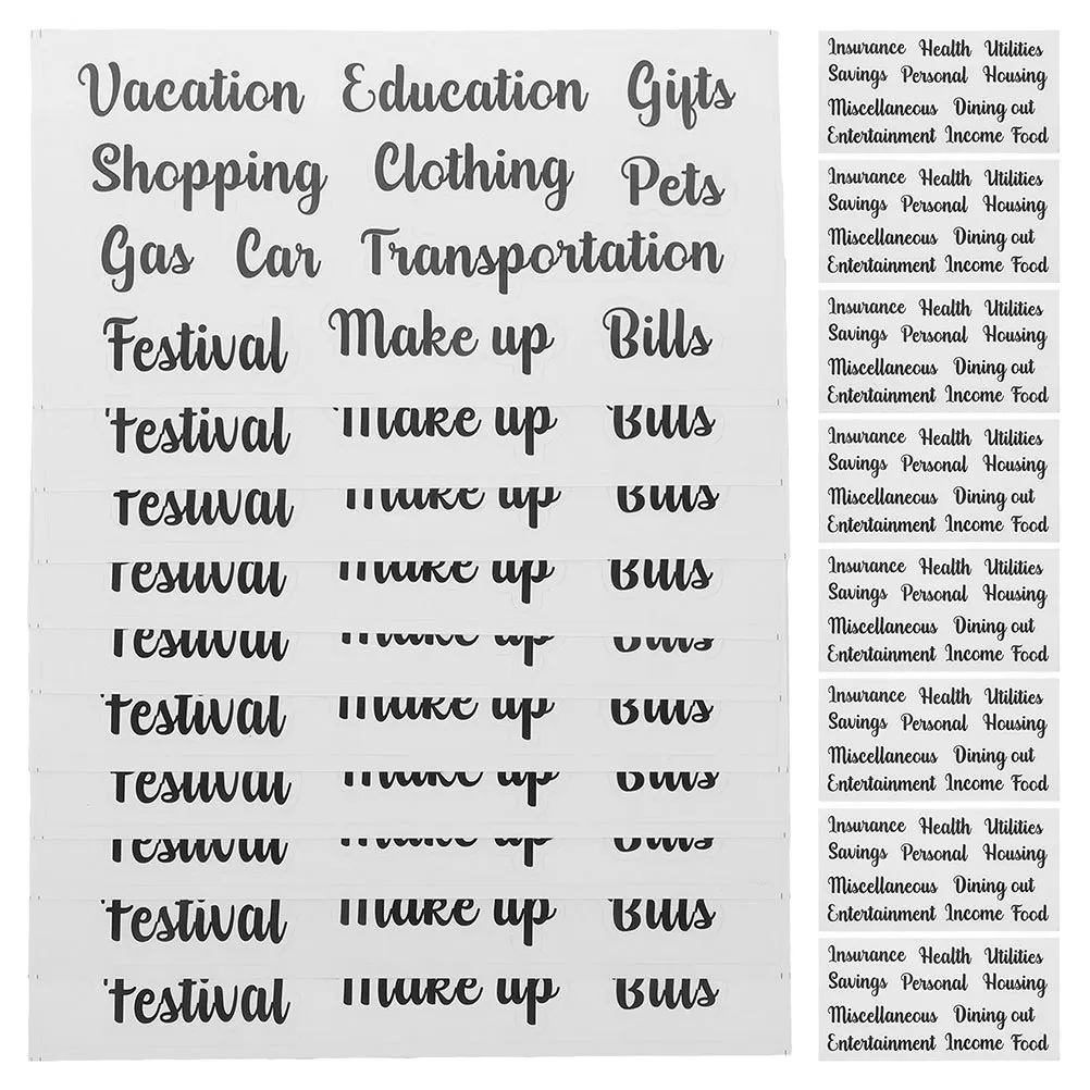 

12 set Cash Envelope Labels Alphabet Label Sticker Budget Organizer Portable Multi-Function Labeling Supply For